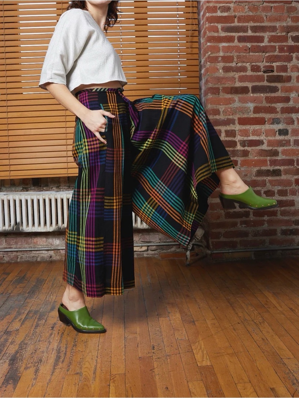 Rujuta Sheth Frida Pants - Firefly Chex - Picture 3 of 10